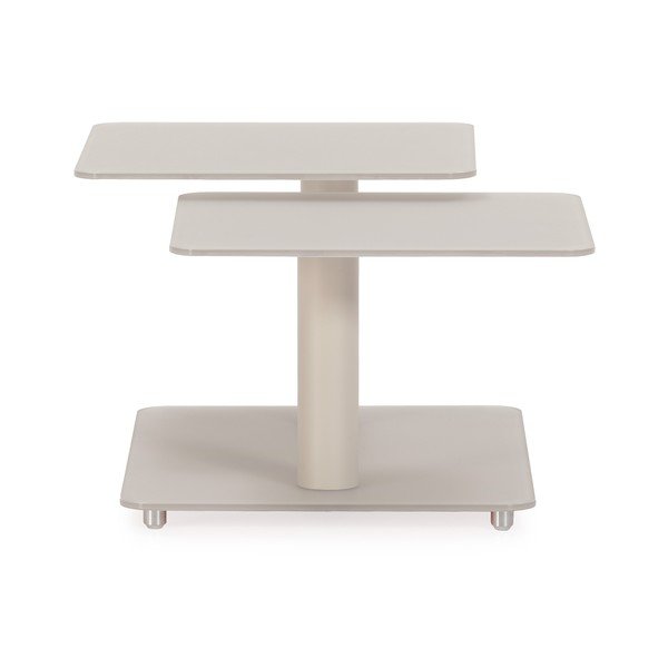 Krémový skleněný konferenční stolek 54x115 cm Elvi – Marckeric-image-2