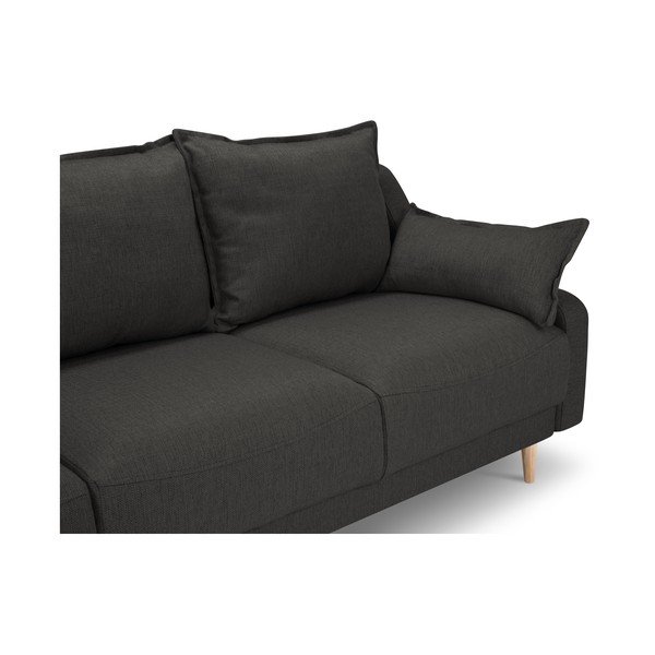 Tmavě šedá rozkládací pohovka s úložním prostorem Mazzini Sofas Freesia-image-3