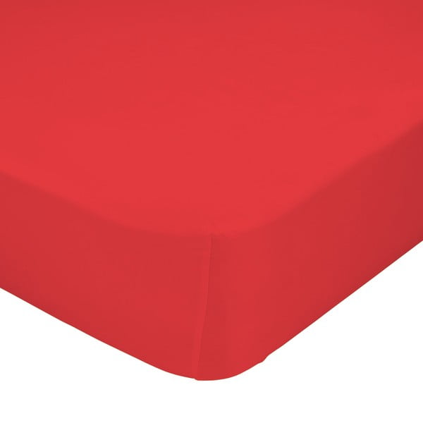 Červené elastické prostěradlo HF Living Basic, 140 x 200 cm