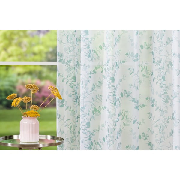 Záclona v bílo-mentolové barvě 300x260 cm Luiza – Mendola Fabrics