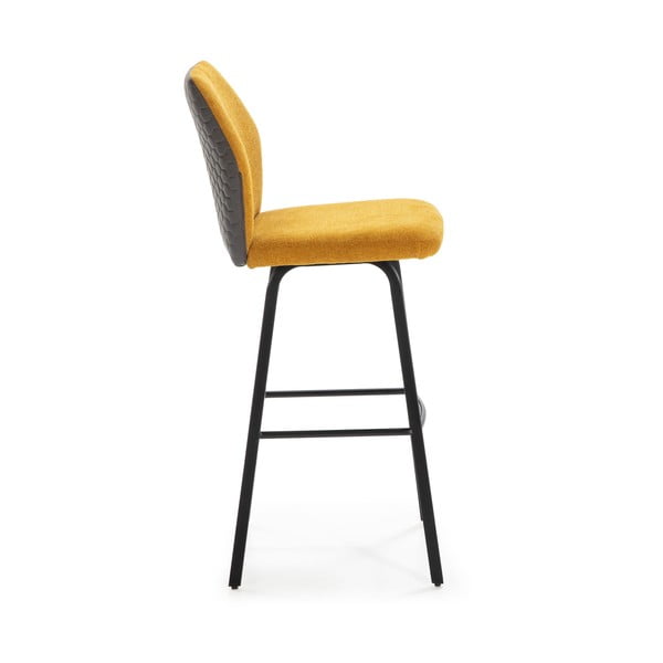 Barové židle v hořčicové barvě v sadě 2 ks 75 cm Pol – Marckeric-image-3