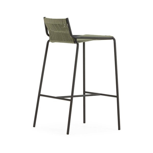 Zelená kovová barová židle (výška sedáku 65 cm) Emily – Marckeric-image-3