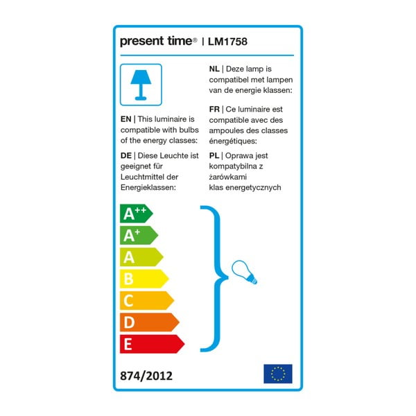 Bílá volně stojící lampa s detaily ve zlaté barvě Leitmotiv Noble-image-1