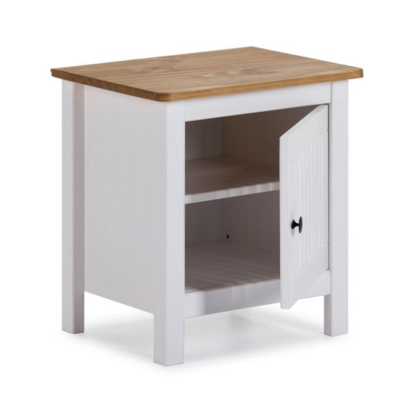 Bílý dřevěný noční stolek Marckeric Bruna-image-4