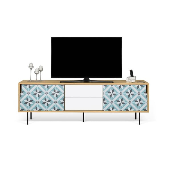 TV stolek z dubového dřeva s kovovýma nohama TemaHome Dann Makaresh-image-3