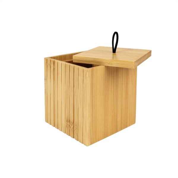 Bambusový koupelnový organizér na vatové tampony v přírodní barvě Hanoi – douceur d'intérieur-image-4