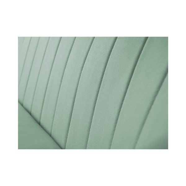 Mentolově zelená dvoumístná pohovka Mazzini Sofas Toscane, černé nohy-image-4