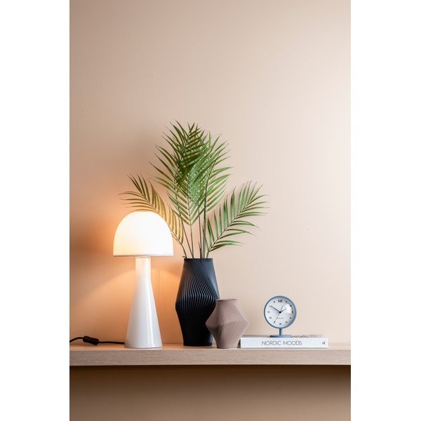 Bílá stolní lampa se skleněným stínidlem (výška 45 cm) Bombin – Leitmotiv-image-1