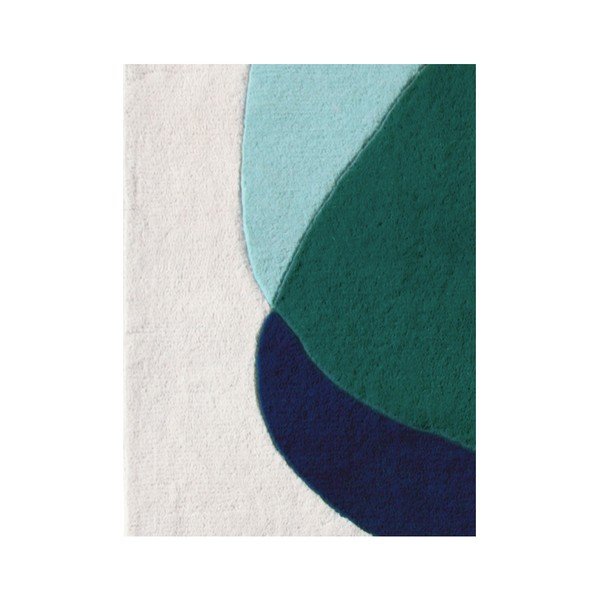 Zeleno-šedý koberec z čisté vlny HARTÔ Jane, 180 x 220 cm-image-1