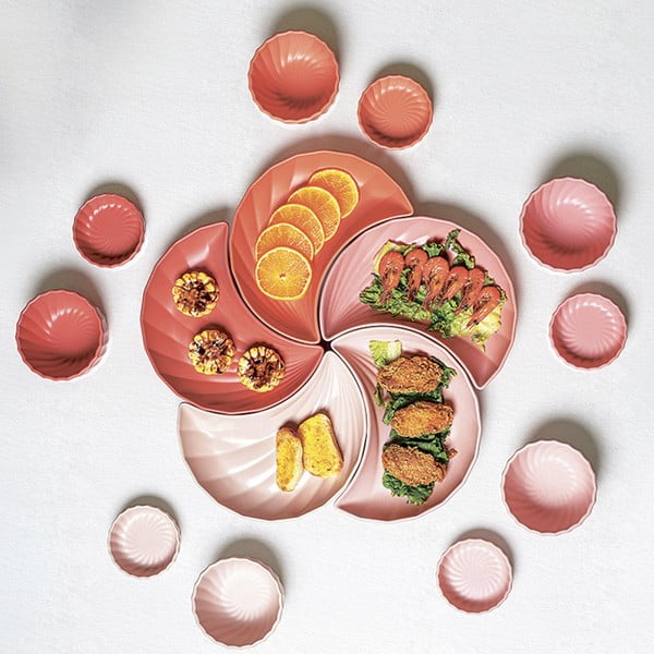 Servírovací sada z kameniny 5 ks Palmarosa pink – Villa Altachiara-image-2