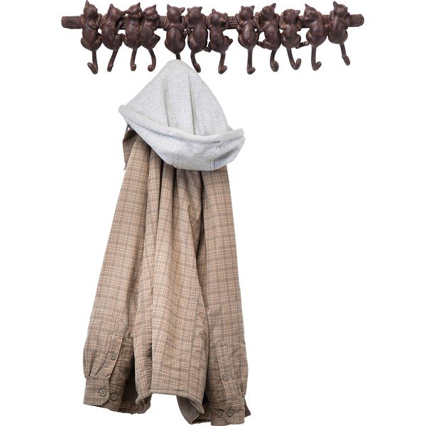 Hnědý nástěnný věšák Kare Design Cats-image-2