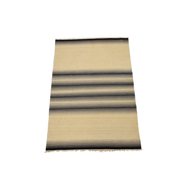 Ručně tkaný koberec Black and White Stripes, 170x240 cm