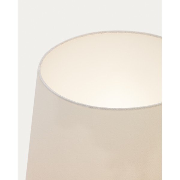 Bílá/v přírodní barvě stojací lampa s textilním stínidlem (výška 110 cm) Marga – Kave Home-image-3
