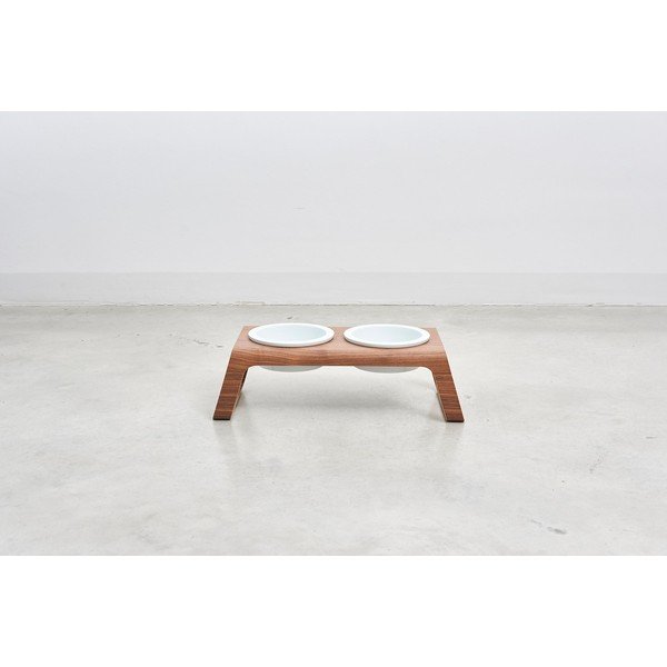 Set misek s podstavcem pro psa Desco Walnut S – MiaCara-image-1