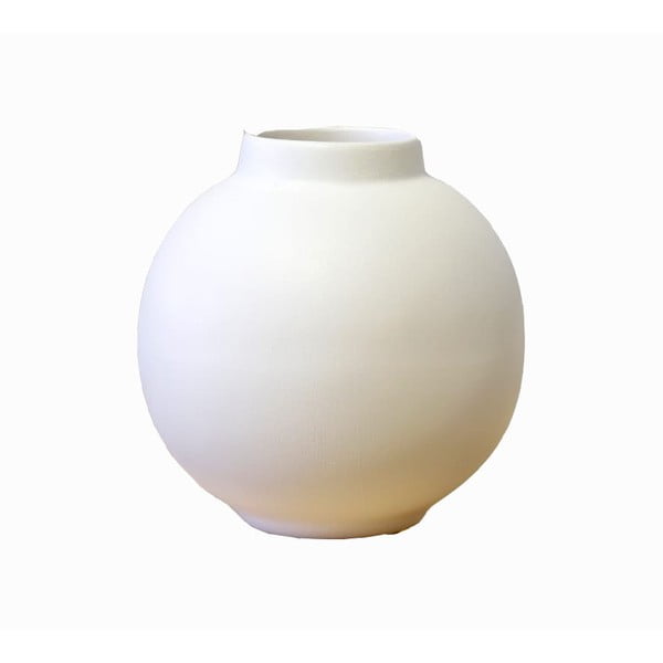 Bílá keramická váza Rulina Topik