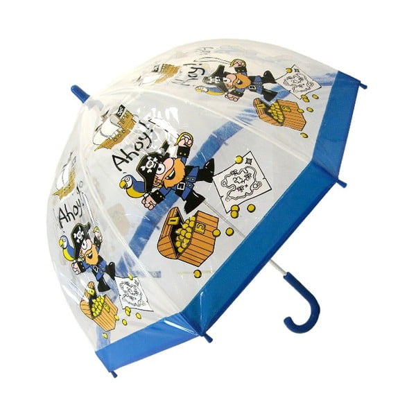 Dětský transparentní holový deštník se žlutými detaily Ambiance Birdcage Trango, ⌀ 70 cm