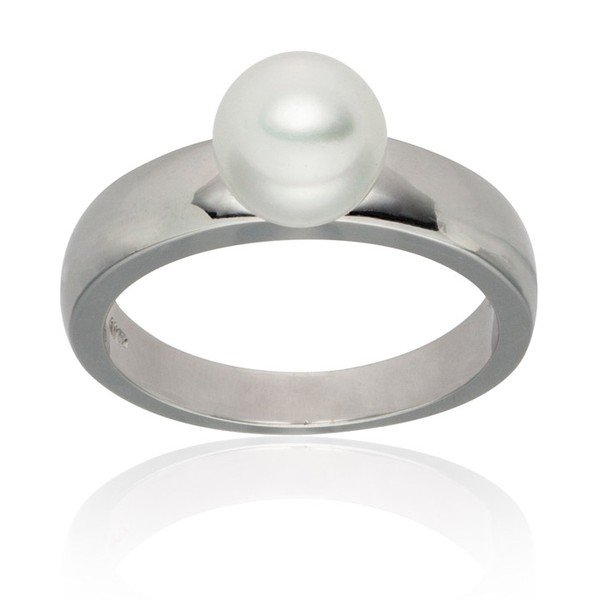 Perlový prsten Nova Pearls Copenhagen Jeanne s bílou perlou, vel. 54-image-1