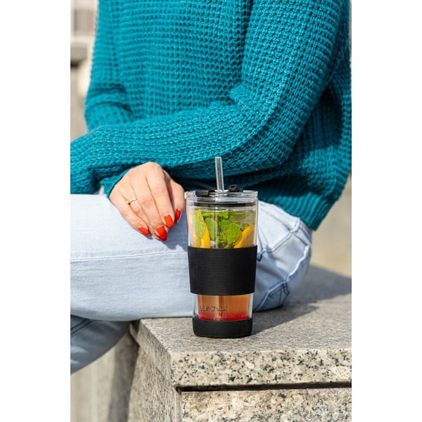 Černý termo hrnek 600 ml Fuori – Vialli Design-image-2