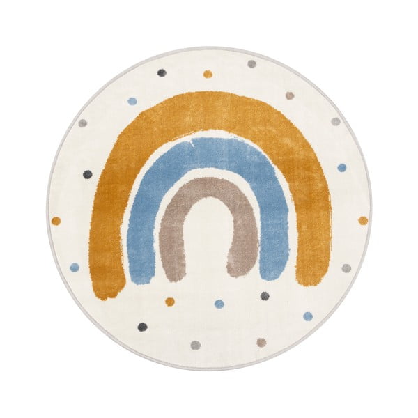 Okrově žlutý/slonovinový dětský koberec ø120 cm Joyful Gold – FD