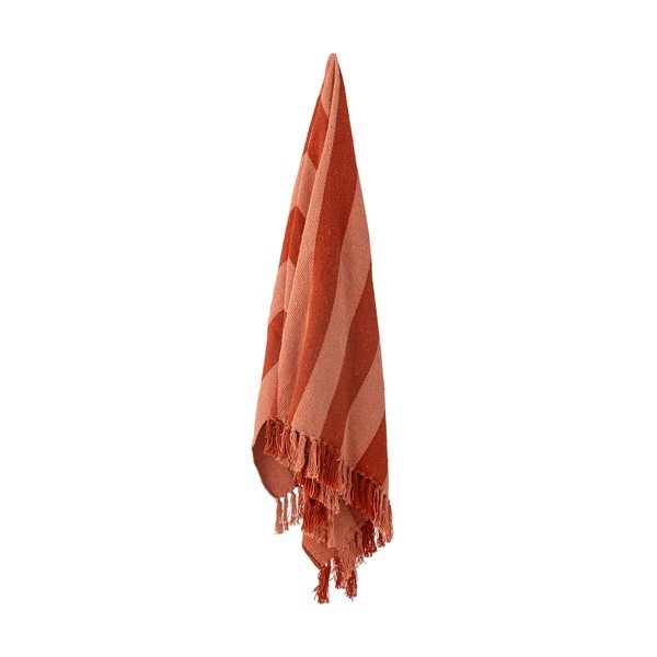 Červená televizní deka z recyklované bavlny 160x130 cm Frello – Bloomingville-image-3