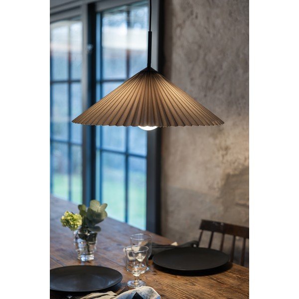 Šedé závěsné svítidlo ø 50 cm Plisado – Markslöjd-image-1