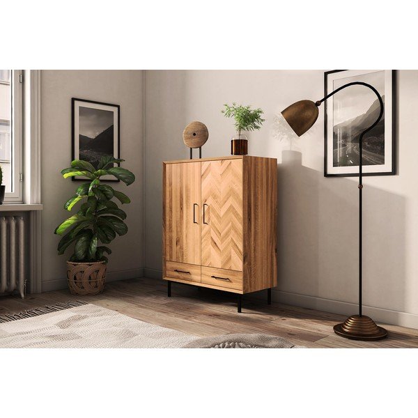 Skříňka z dubového dřeva v přírodní barvě 97x125 cm Abies – The Beds-image-3