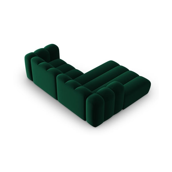 Tmavě zelená rohová pohovka (levý roh) Lupine – Micadoni Home-image-3
