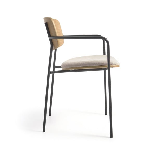 Jídelní židle v černo-přírodní barvě Maureen – Kave Home-image-3