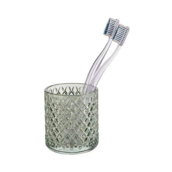 Skleněný kelímek na zubní kartáčky v mentolové barvě Atessa – Wenko-image-2