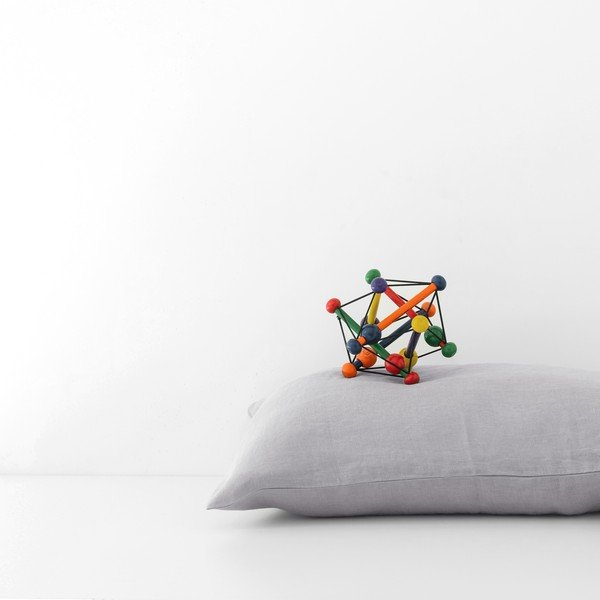 Dětský šedý lněný povlak na polštář Linen Tales Nature, 40 x 60 cm-image-2