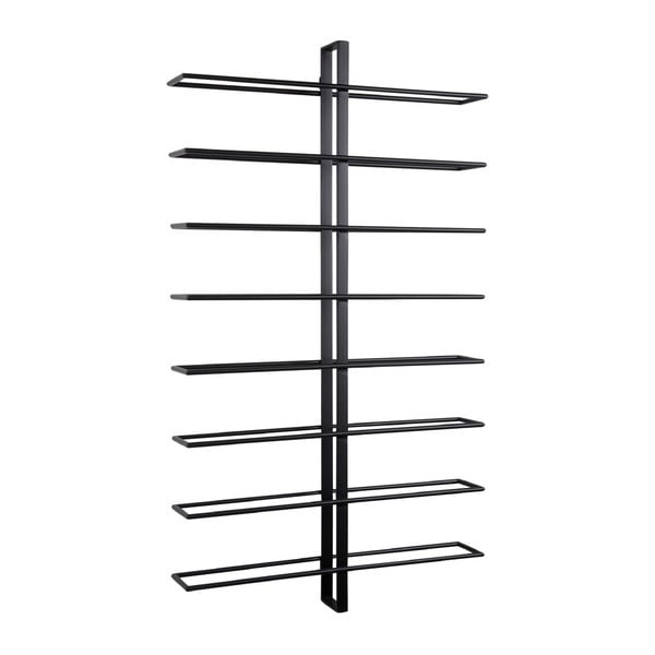Černý nástěnný kovový regál na víno počet lahví 16  Dual  – PT LIVING-image-3