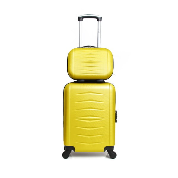 Sada 2 žlutých cestovních kufrů na kolečkách Infinitif Oviedo