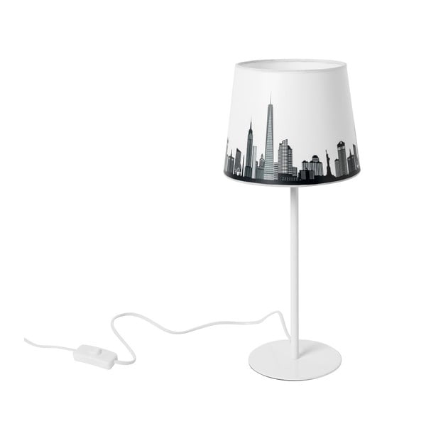 Černo-bílá stolní lampa SULION Skyline