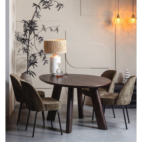 Khaki sametové jídelní židle v sadě 2 ks Vogue – WOOOD-image-1