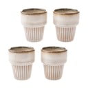 Krémové keramické šálky v sadě 4 ks na espresso 100 ml Tone – Dakls