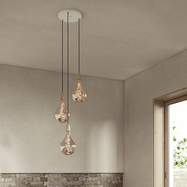 Stmívatelné závěsné svítidlo v bronzové barvě ø 25 cm Triple Pendant – tala-image-2