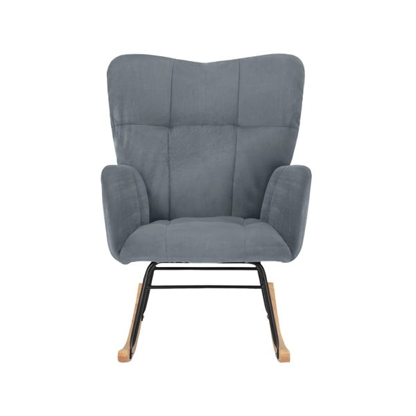 Šedé sametové houpací křeslo Elza – Støraa-image-1