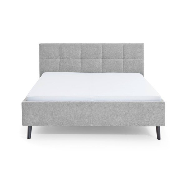Šedá čalouněná dvoulůžková postel bez roštu 180x200 cm Nova – Meise Möbel