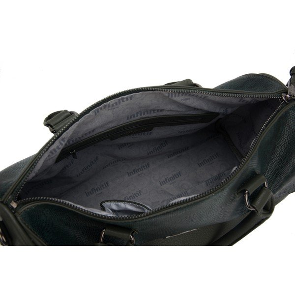 Tmavě zelená kabelka z koženky Infinitif Begonia-image-4