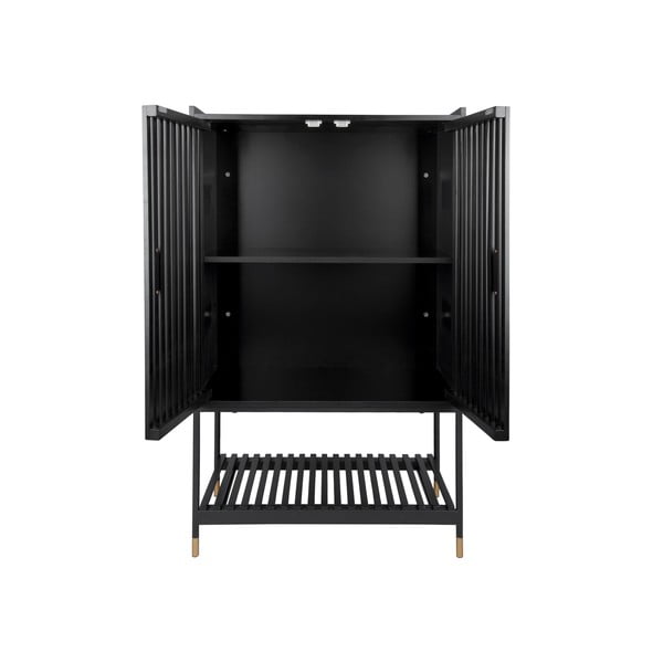 Černá komoda z borovicového dřeva Leitmotiv Marve, 75 x 120 cm-image-3