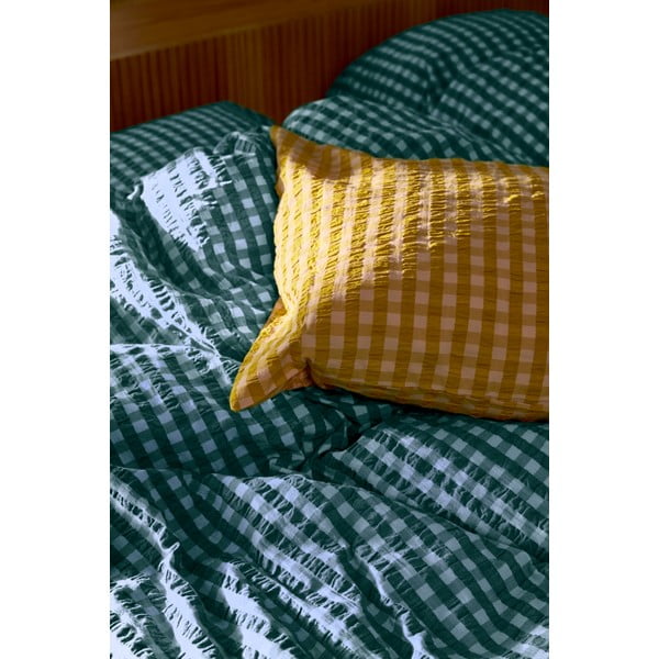 Zelené/modré krepové povlečení na jednolůžko 140x200 cm Bæk&Bølge – JUNA-image-4