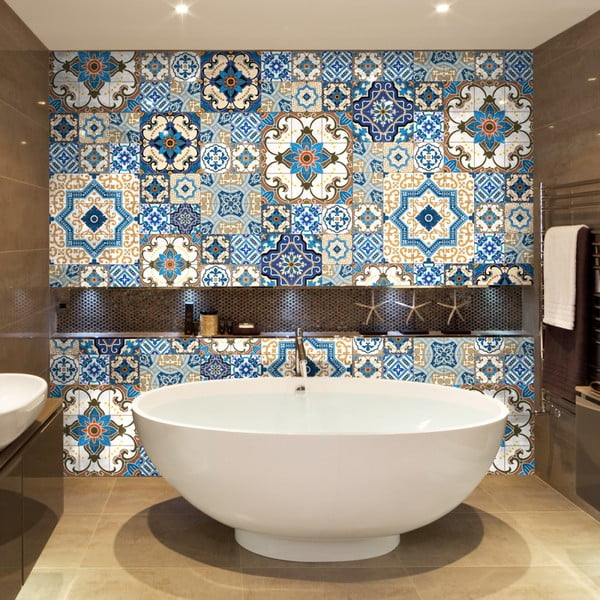 Sada 60 dekorativních samolepek na stěnu Ambiance Toundra, 10 x 10 cm-image-3