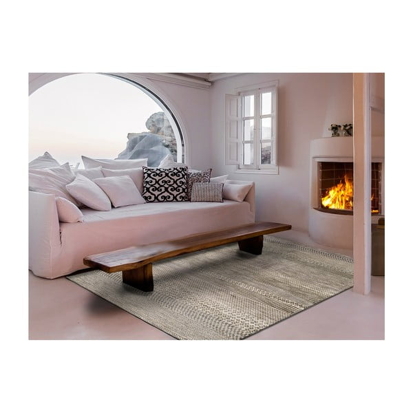 Šedý koberec z viskózy Universal Belga Beigriss, 100 x 140 cm-image-2