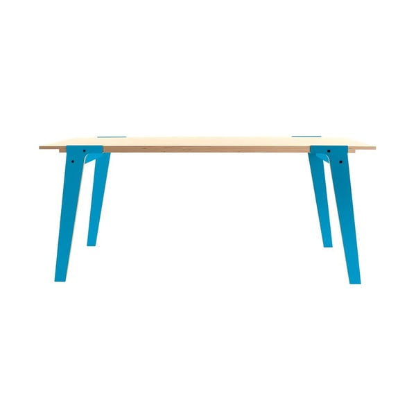 Modrý jídelní/pracovní stůl rform Switch, deska 200x90 cm