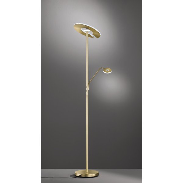 LED stmívatelná stojací lampa ve zlaté barvě (výška 180 cm) Dent – Fischer & Honsel-image-3