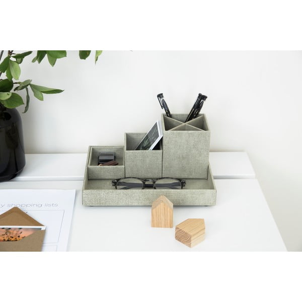 4dílný béžový stolní organizér Bigso Box of Sweden Lena-image-1