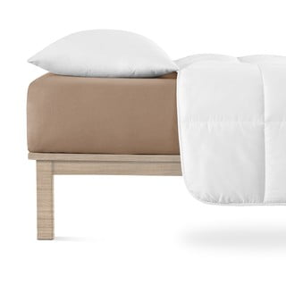 Hnědé napínací prostěradlo jersey 200x220 cm Boxspring – Andrea Simone