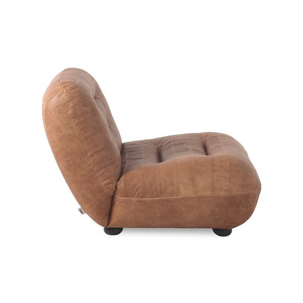 Koňakově hnědé kožené křeslo Wyatt – Dutchbone-image-3