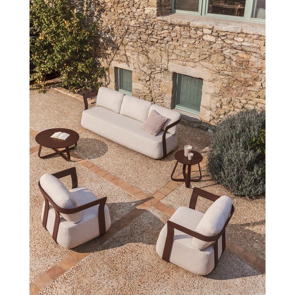 Kovový kulatý zahradní stolek ø 48 cm Tamaris – Kave Home-image-1