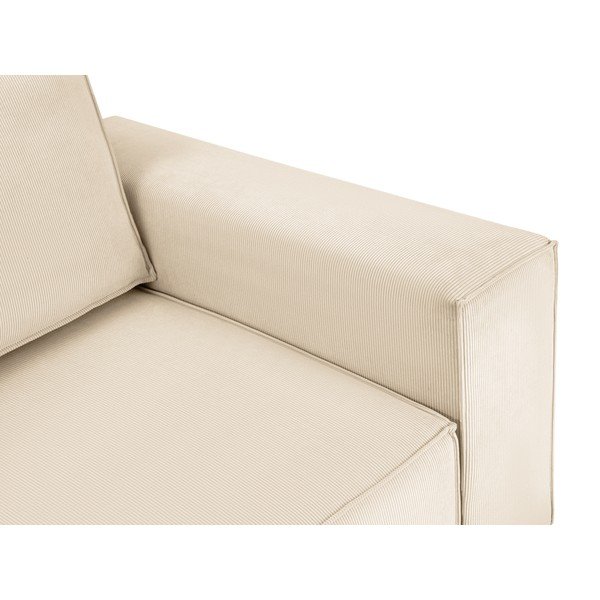 Béžová manšestrová rozkládací pohovka Mazzini Sofas Azalea-image-1